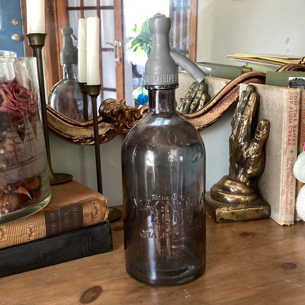 MAGNOLIA HOME Vintage Glass Seltzer Bottle - Picture 2 of 6